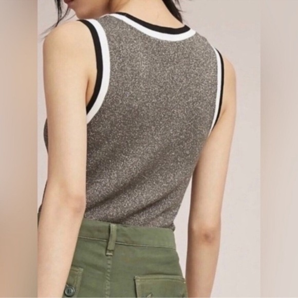 Anthropologie Moth Valeria Shine Tank Sz Large - Picture 3 of 8